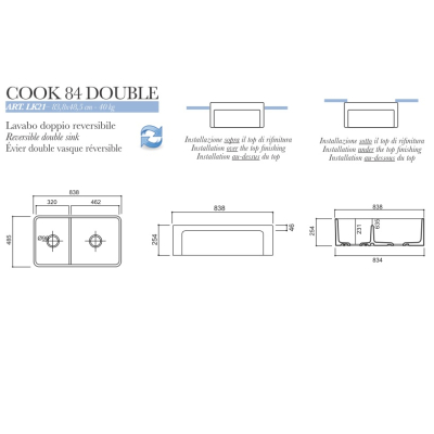Bleu Provence Kitchen кухонна мийка подвійна LK21