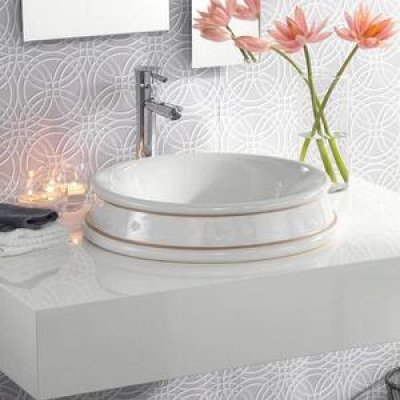 Terzofoco BOUQUET раковина настільна біла/золото