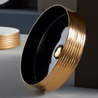 Terzofoco Ring раковина настільна чорна/золото