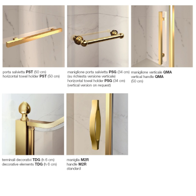 Vismara Vetro Gold душова кабіна кутова 90*90