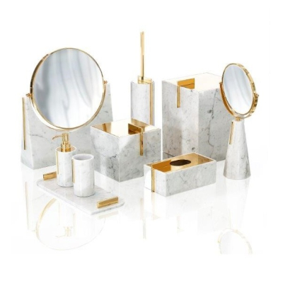 Il Paralume Marina Carrara Jewels Set Дзеркало оптичне мармур