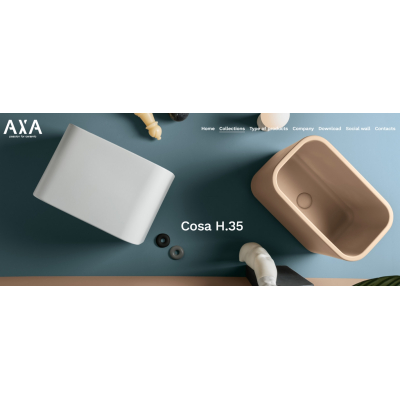 Axa Ceramica Cosa Раковина накладна біла глянець