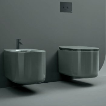 Axa Ceramica Delano біде консольний сірий