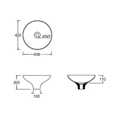 Alice ceramica Equilibrium Раковина накладна 42см 35200145