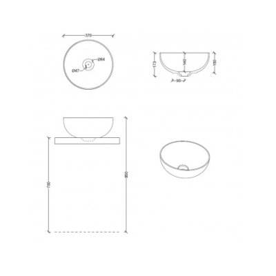 Alice ceramica Form Раковина накладна 37 22430101