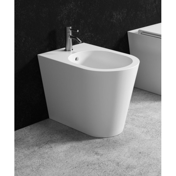 Alice ceramica Hide Round біде білий підлоговий глянець