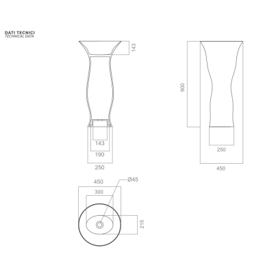 Glass Design Dame Haute Couture раковина підлогова