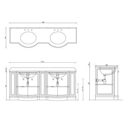 Gentry Home Boston 100 меблі для ванної кімнати 108см