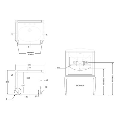 Gentry Home Grace меблі для ванної кімнати 110см