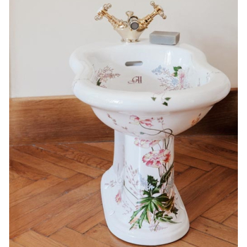 Gentry Home Victorian біде для підлоги з декором Garden Pattern