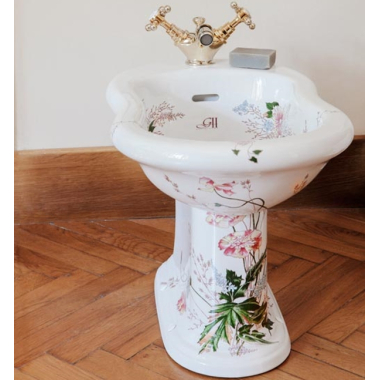 Gentry Home Victorian біде для підлоги з декором Garden Pattern