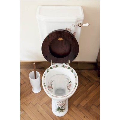 Gentry Home Victorian унітаз з високим бачком із декором Garden Pattern  