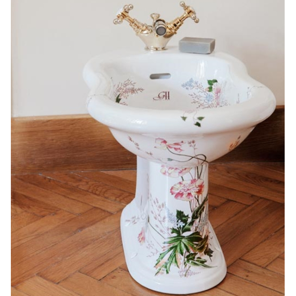 Gentry Home Victorian біде для підлоги з декором Garden Pattern