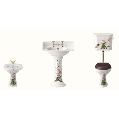 Gentry Home Victorian унітаз із середнім бачком із декором Garden Pattern