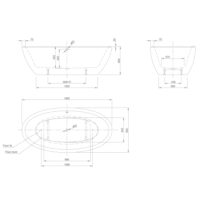 Ванна окремостояча Knief - Loom 190 см