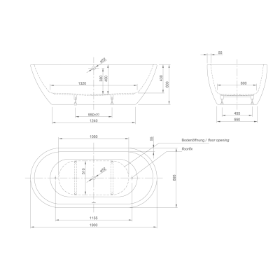 Ванна окремостояча Knief - Form 190 см