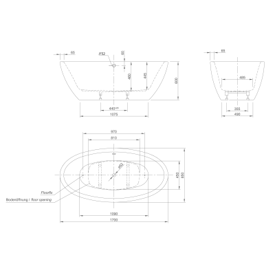 Ванна окремостояча Knief - Loom Xs 170 см