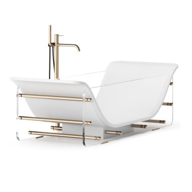 Moma Design Chaise Longue Rive Gauche ванна, окремостояча зі склом