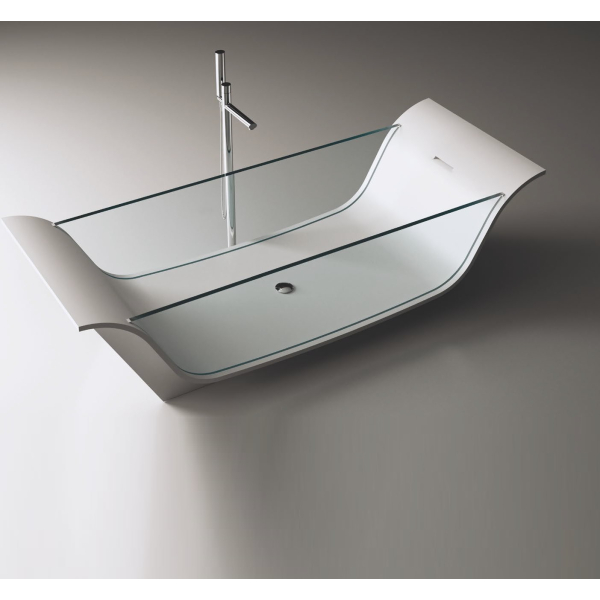 Moma Design Chaise Longue Vitree ванна,окремостояча зі склом