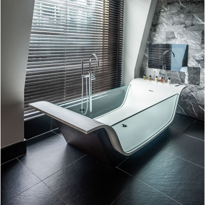Moma Design Chaise Longue Vitree ванна,окремостояча зі склом