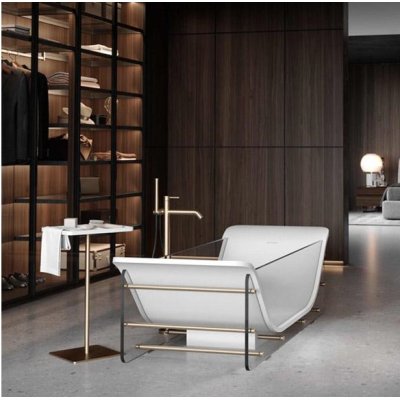 Moma Design Chaise Longue Rive Gauche ванна, окремостояча зі склом
