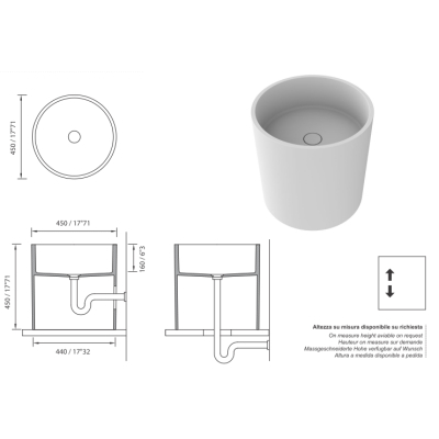 Moma Design Half Tower1 накладна раковина