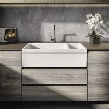 Simas Kitchen Sink кухонна мийка подвійна 90см