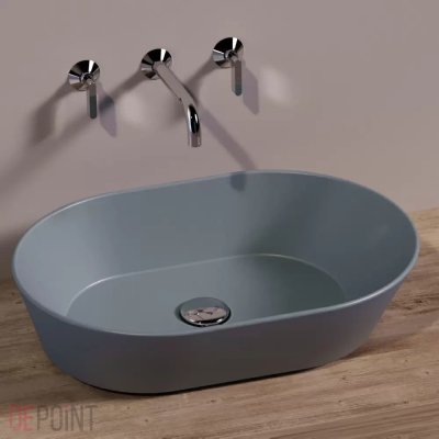 Simas Wave настільна раковина WA02 nero матова