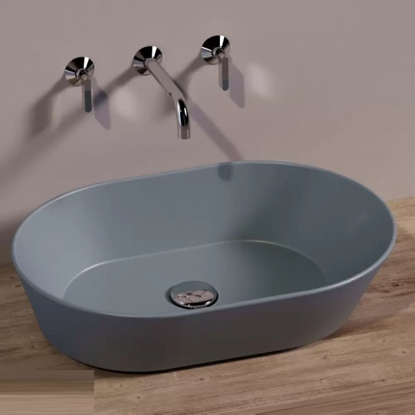 Simas Wave настільна раковина WA02 cemento матова