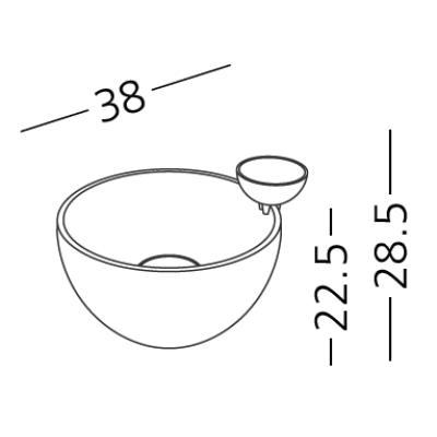 Relax Design Catino раковина накладна 38