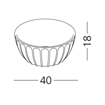 Relax Design Cupcake1 раковина накладна 40