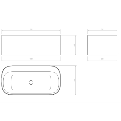 Relax Design Hui Bath ванна 180 cм, що окремо стоїть