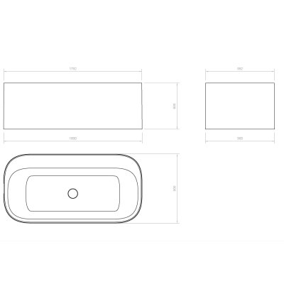 Relax Design Hui Bath ванна 180 cм, що окремо стоїть