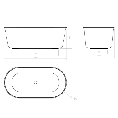 Relax Design Lua ванна окремостояча 160cм