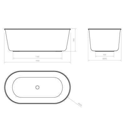 Relax Design Lua ванна окремостояча 160cм