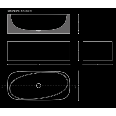 Relax Design Meta Tub ванна окремо стоїть 175 cм
