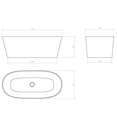 Relax Design Smooth ванна окремо стоїть 170 cм
