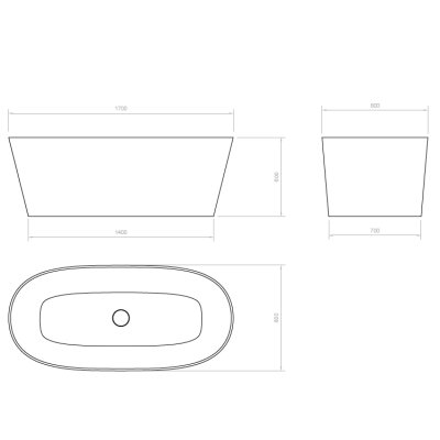 Relax Design Smooth ванна окремо стоїть 170 cм