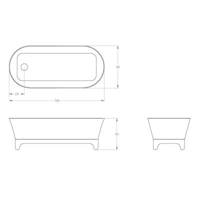 Relax Design Margot ванна окремо стоїть 180