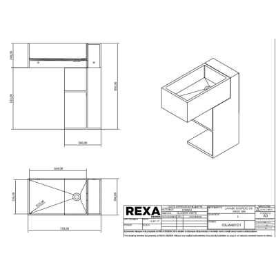Rexa Design Argo раковина підлогова Corian®