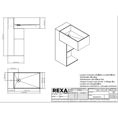 Rexa Design Argo раковина підлогова Corian®