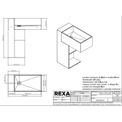 Rexa Design Argo раковина підлогова Corian®