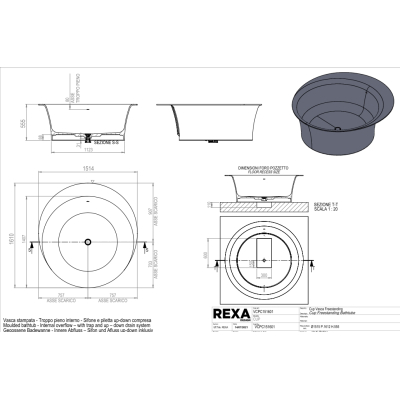Rexa Design Cup окремостояча ванна 151 см