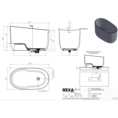 Rexa Design Dip Ofuro окремостояча ванна 135 см