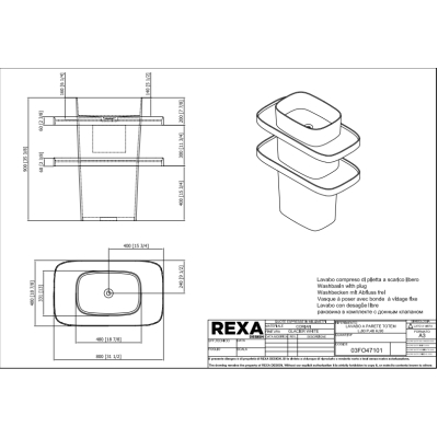 Rexa Design Fonte Totem раковина підлогова Corian®