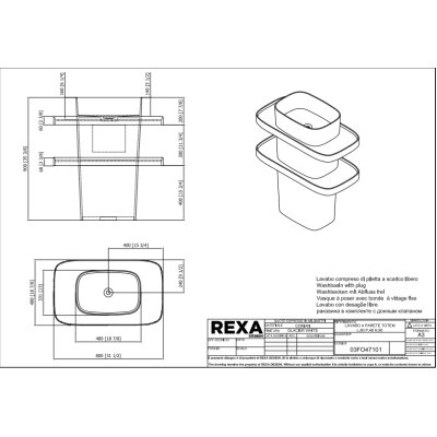 Rexa Design Fonte Totem раковина підлогова Corian®