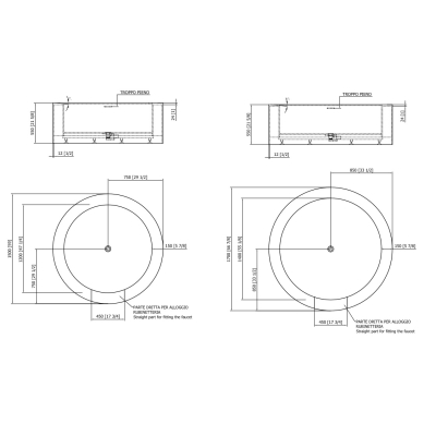 Rexa Design Hole Rotonda Maxi окремостояча ванна 150 см
