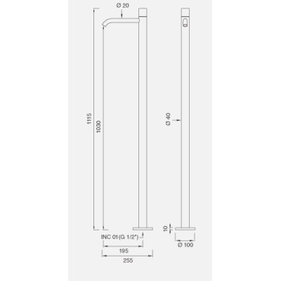CeaDesign GIOTTO PLUS змішувач для раковини підлоговий GIO67