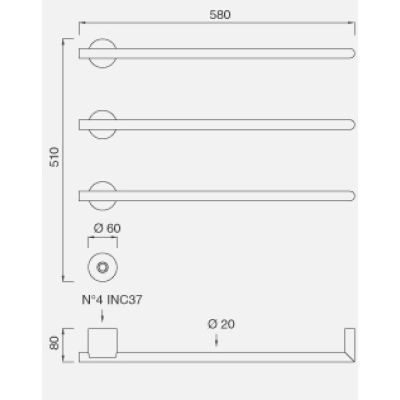 Cea Design EQUILIBRIO полотенцесушарка електрична EQB 13