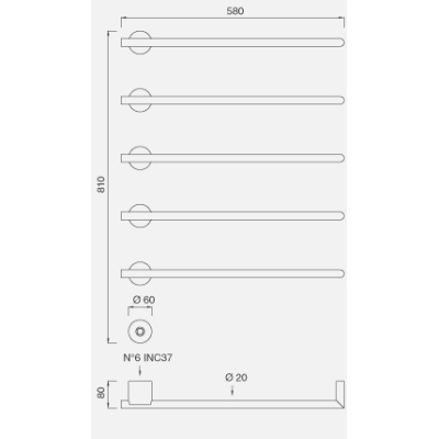 Cea Design EQUILIBRIO полотенцесушарка електрична EQB 15